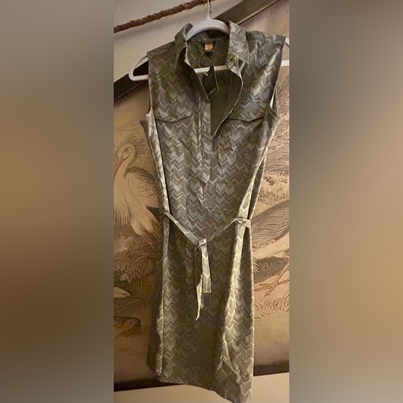 New Eddie Bauer Departure Sleeveless Shirt Dress SZ Medium Tall - Picture 5 of 15